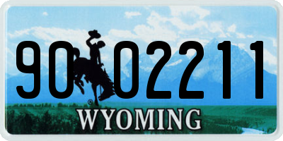 WY license plate 9002211