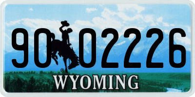 WY license plate 9002226