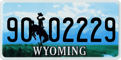 WY license plate 9002229