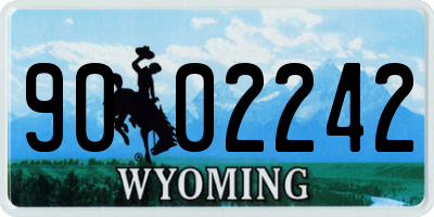 WY license plate 9002242