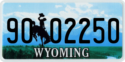 WY license plate 9002250