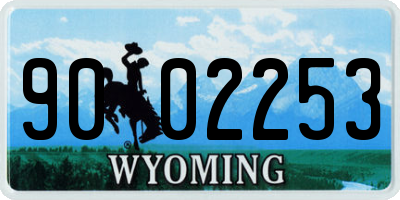 WY license plate 9002253