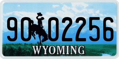 WY license plate 9002256