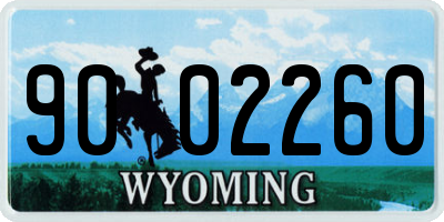 WY license plate 9002260