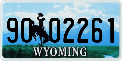 WY license plate 9002261