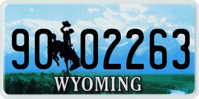 WY license plate 9002263