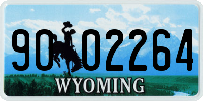 WY license plate 9002264