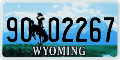 WY license plate 9002267