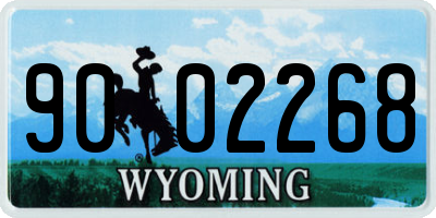 WY license plate 9002268