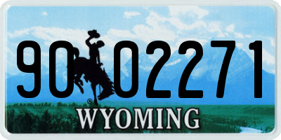 WY license plate 9002271