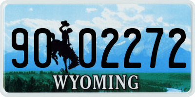 WY license plate 9002272