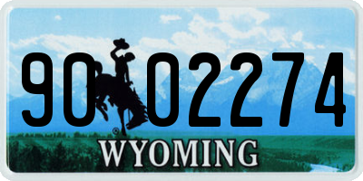 WY license plate 9002274