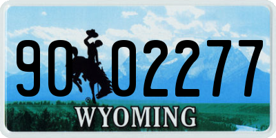 WY license plate 9002277