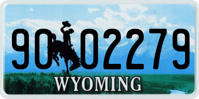 WY license plate 9002279