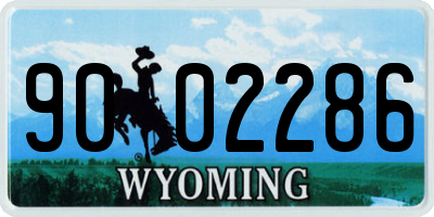 WY license plate 9002286
