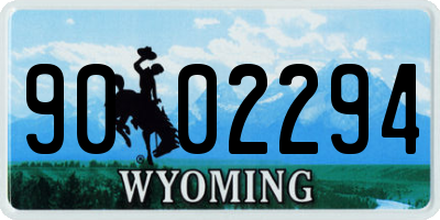 WY license plate 9002294