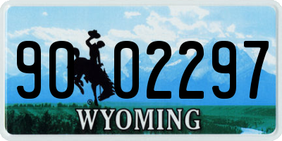 WY license plate 9002297