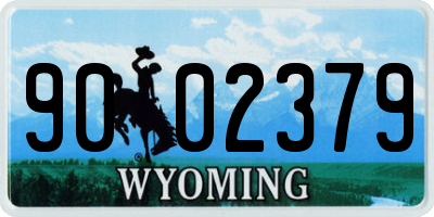 WY license plate 9002379