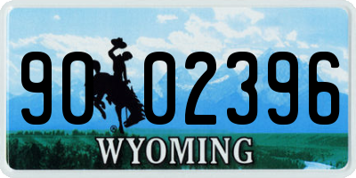 WY license plate 9002396