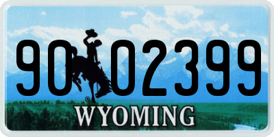 WY license plate 9002399