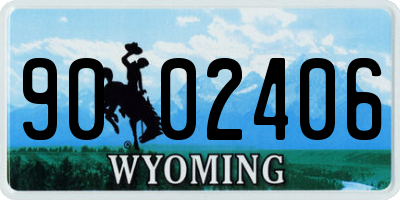 WY license plate 9002406
