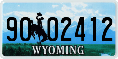 WY license plate 9002412