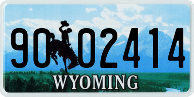 WY license plate 9002414