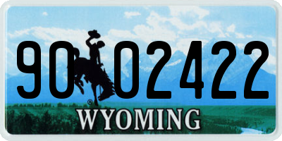 WY license plate 9002422