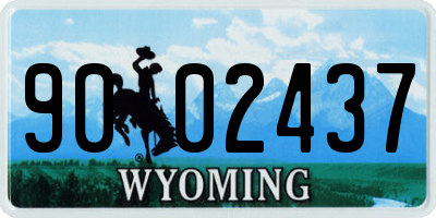 WY license plate 9002437