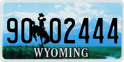 WY license plate 9002444