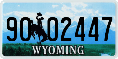 WY license plate 9002447