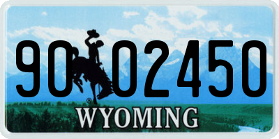 WY license plate 9002450