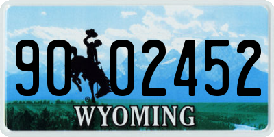 WY license plate 9002452