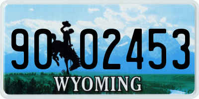 WY license plate 9002453