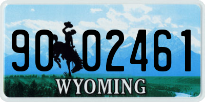 WY license plate 9002461