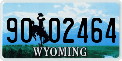 WY license plate 9002464