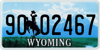 WY license plate 9002467