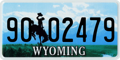 WY license plate 9002479