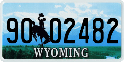 WY license plate 9002482