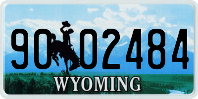 WY license plate 9002484