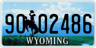 WY license plate 9002486