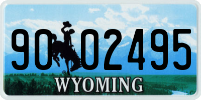 WY license plate 9002495