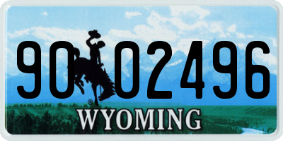 WY license plate 9002496