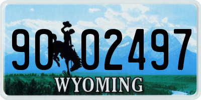 WY license plate 9002497