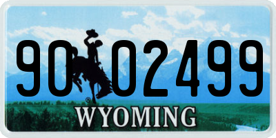 WY license plate 9002499