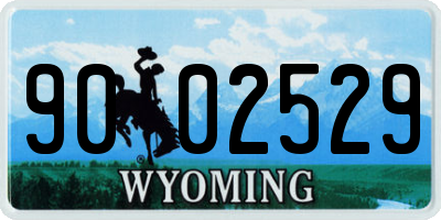 WY license plate 9002529