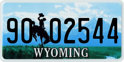 WY license plate 9002544