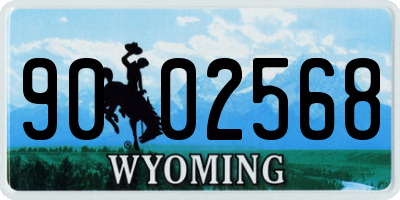 WY license plate 9002568