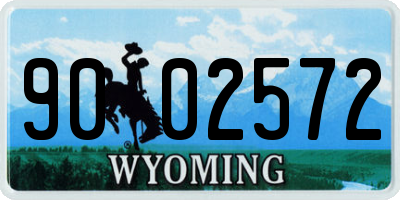 WY license plate 9002572