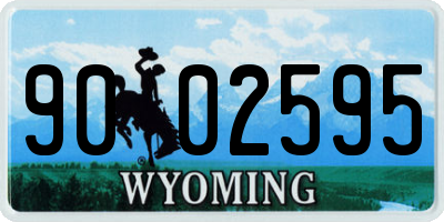 WY license plate 9002595